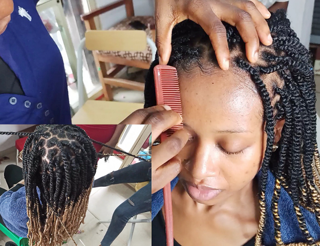 Salon Visit In Nigeria – Kinky Twists On 4c Hair